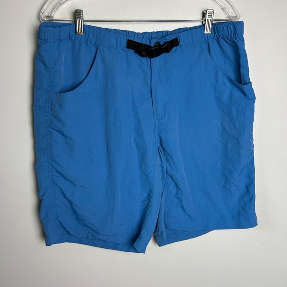 Kavu Men Size L Blue Hiking Camping Shorts nylon Blend Belt Outdoor Granola Boy - Picture 1 of 15